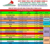 Lịch khởi hành Tour Quốc Tế tháng 04